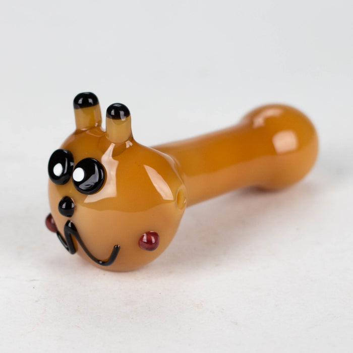 4" Cat design thick glass pipe [XTR1034]