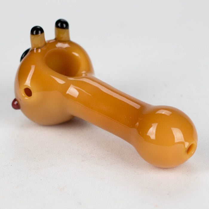 4" Cat design thick glass pipe [XTR1034]