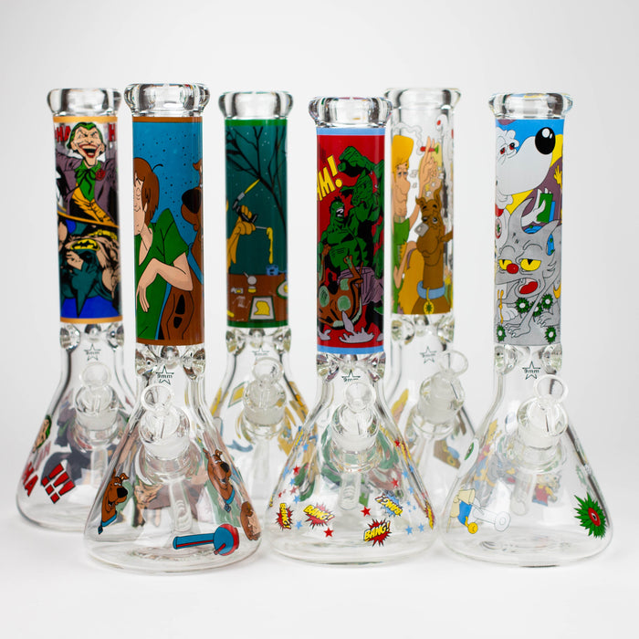 14" SD Cartoon 9mm glass water bong [GBT2112]