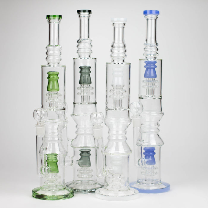 18" Glass water bong with Percolator and Diffuser