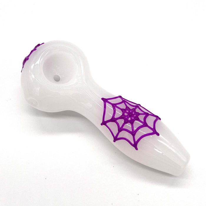 Spider Glow In The Dark Glass Smoking Spoon Hand Pipe