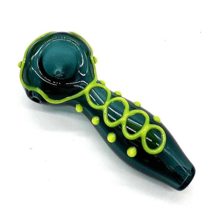 Glow In The Dark Glass Smoking Spoon Hand Pipe