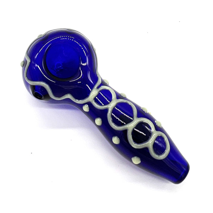 Glow In The Dark Glass Smoking Spoon Hand Pipe