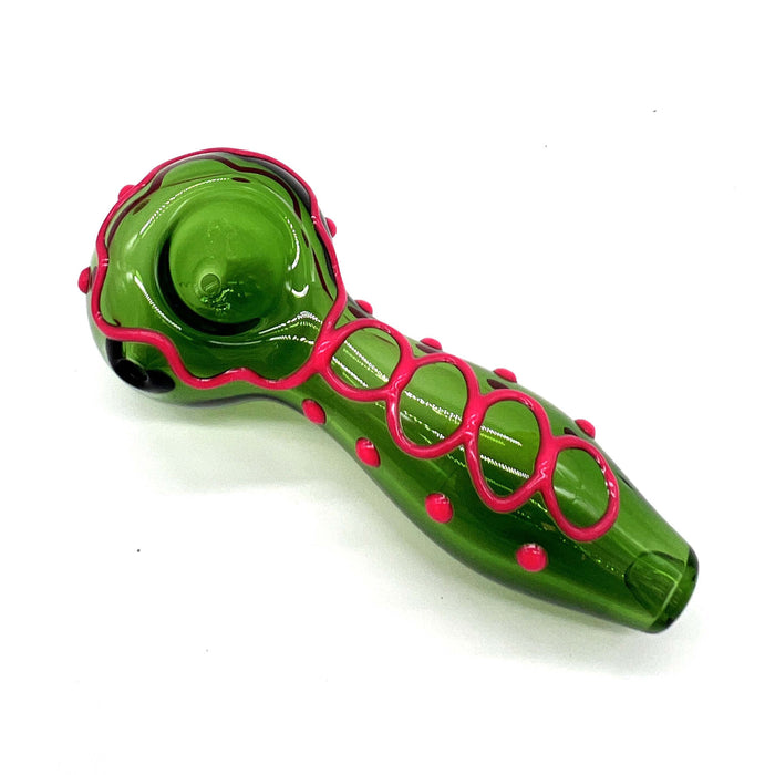 Glow In The Dark Glass Smoking Spoon Hand Pipe