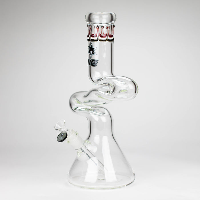 NG | 14 inch ZIg-Zag Beaker Bong [G101]