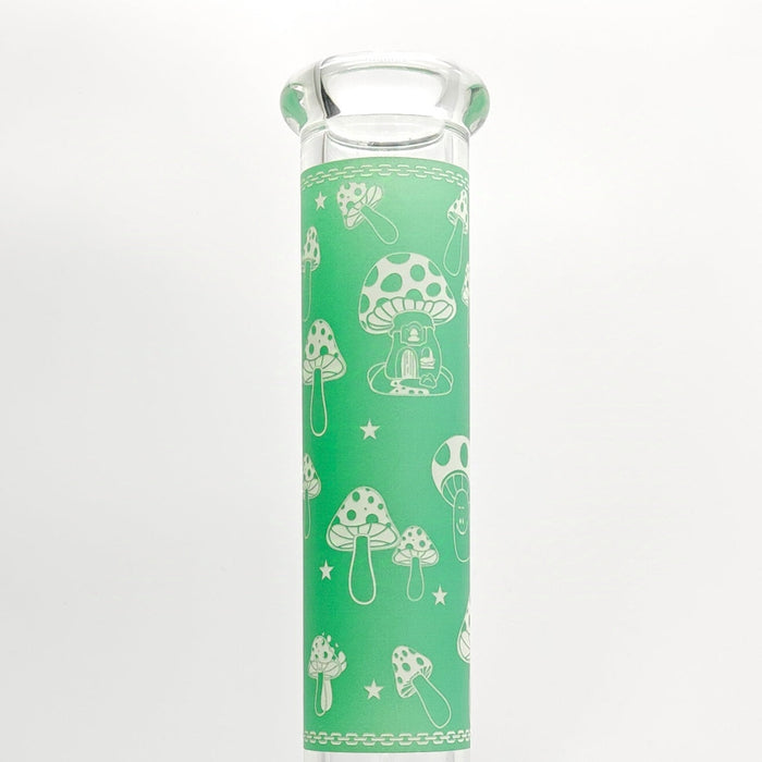 14" 7mm Mushroom Glow in the dark Bong_8