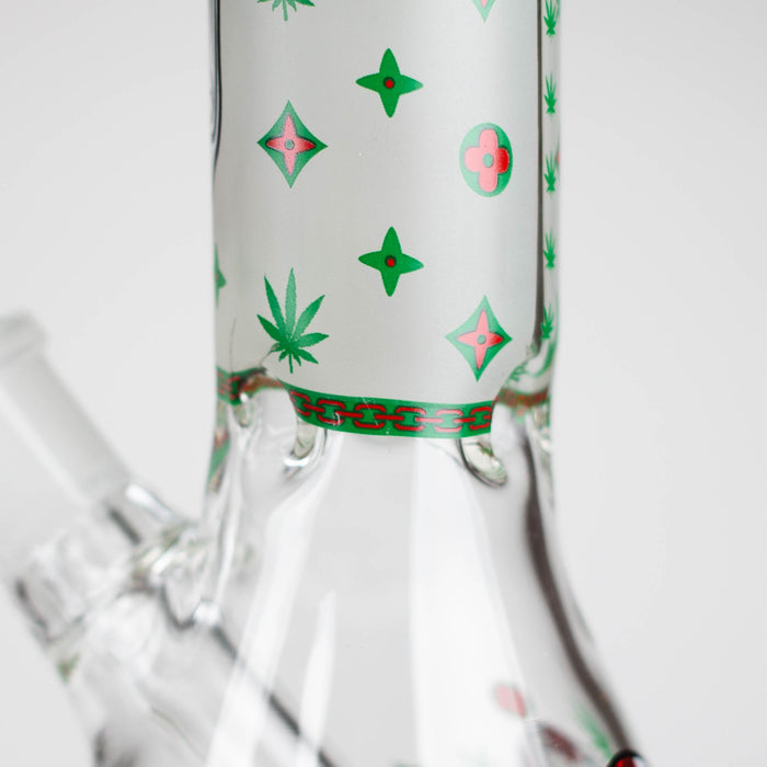 10" Glass Bong With Sugar Skull  Design