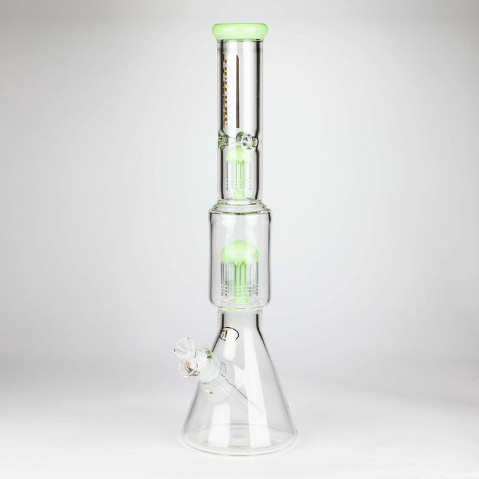 Fortune | 18" Double Tree Perc Beaker Bong Assorted Colour