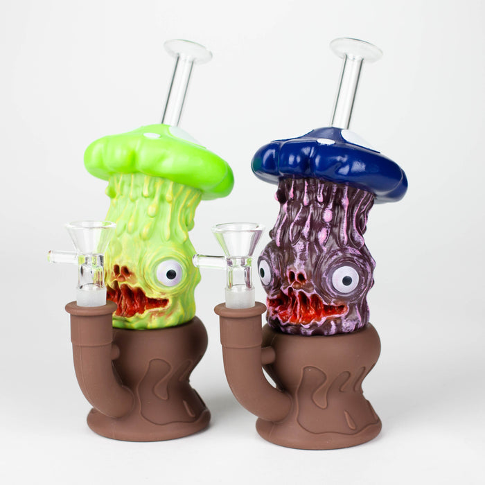 7.8" Vinyl Mushroom Monster Water Pipe