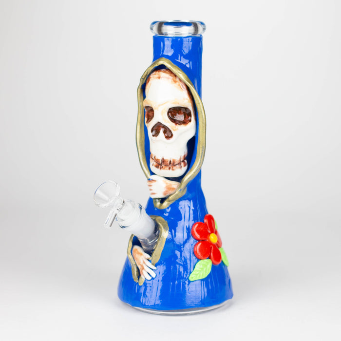 10" Resin 3D artwork Skull glass beaker [DY404]