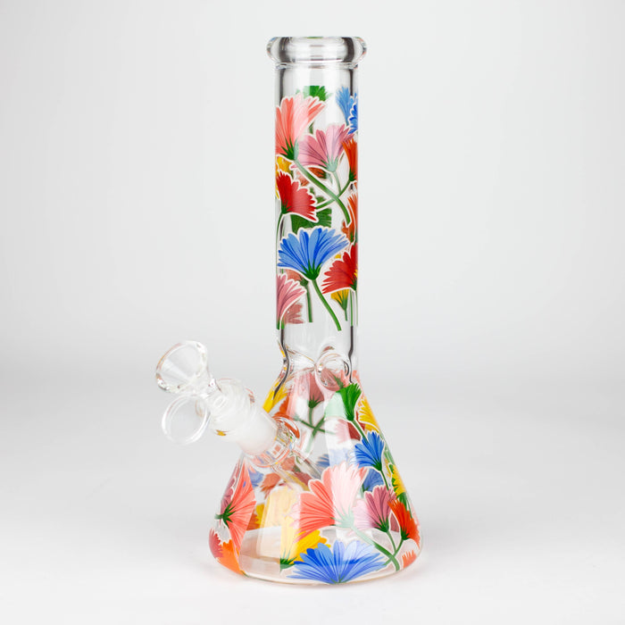 10" Glass Bong With The Nature Design