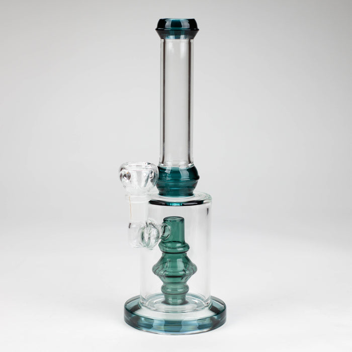 10" color accented glass water bong with diffuser