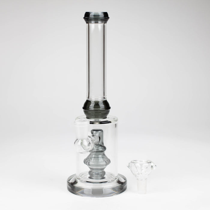 10" color accented glass water bong with diffuser