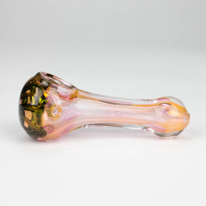 4" Gold fumed glass hand pipe pack of 2