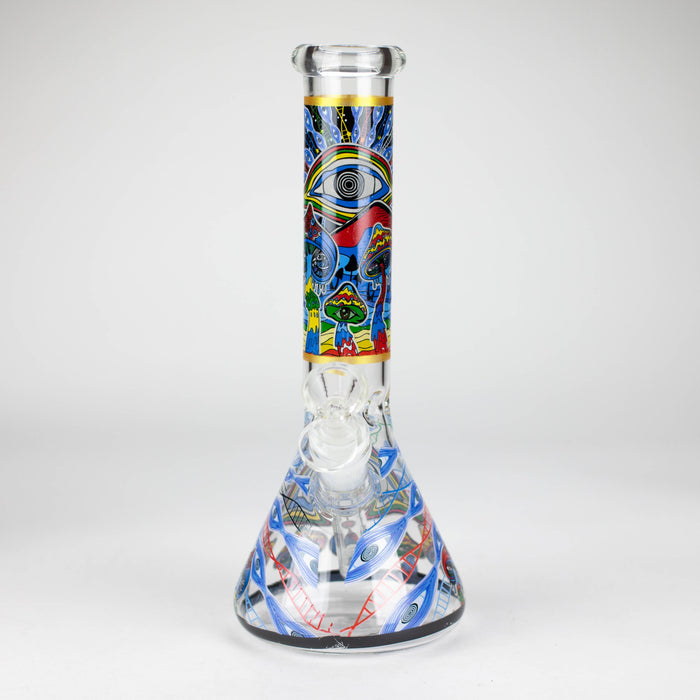 10" Glass Bong With Eye Design