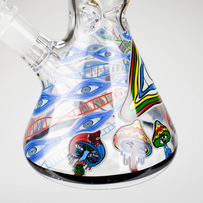 10" Glass Bong With Eye Design