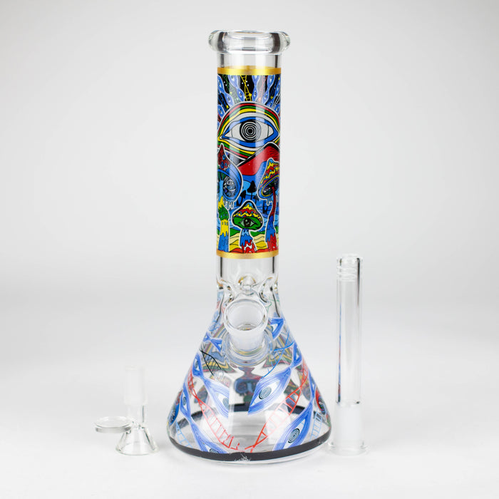 10" Glass Bong With Eye Design