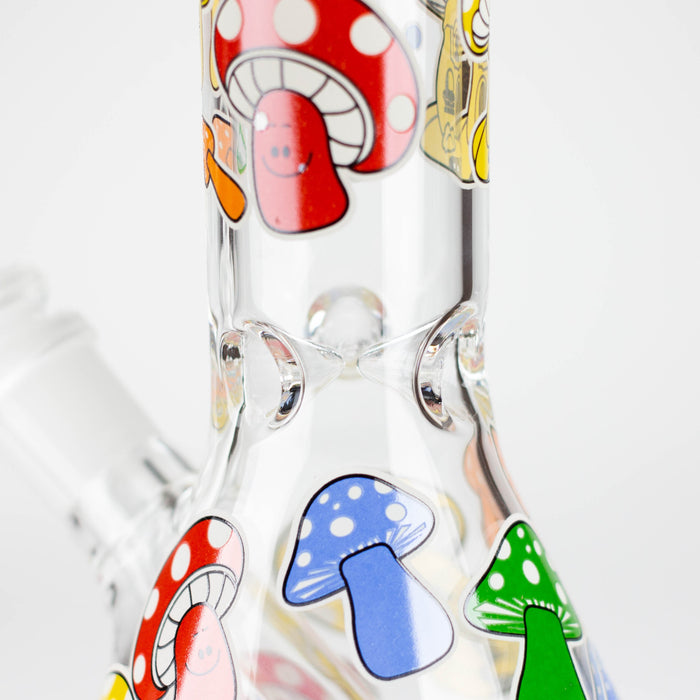 10" Glass Bong With Cartoon Design