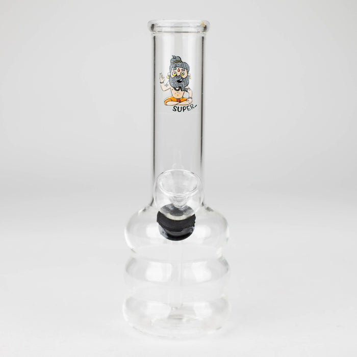 6" Clear Glass water pipe-Sticker