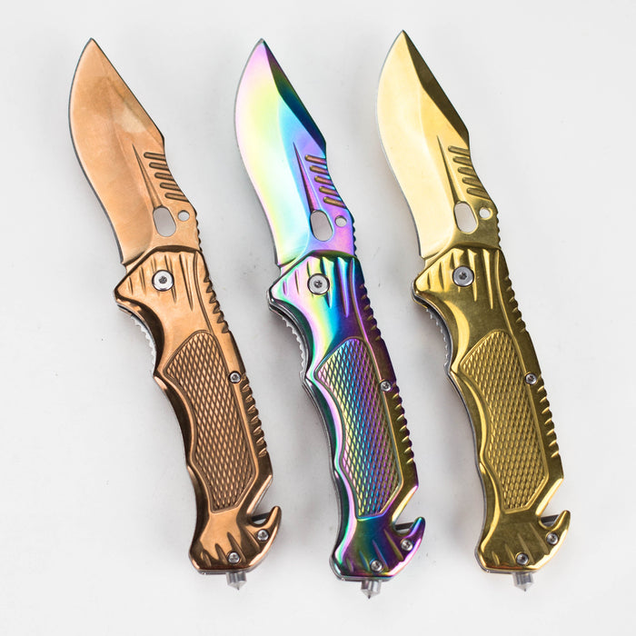 Metallic Elegance Foldable Pocket Knife