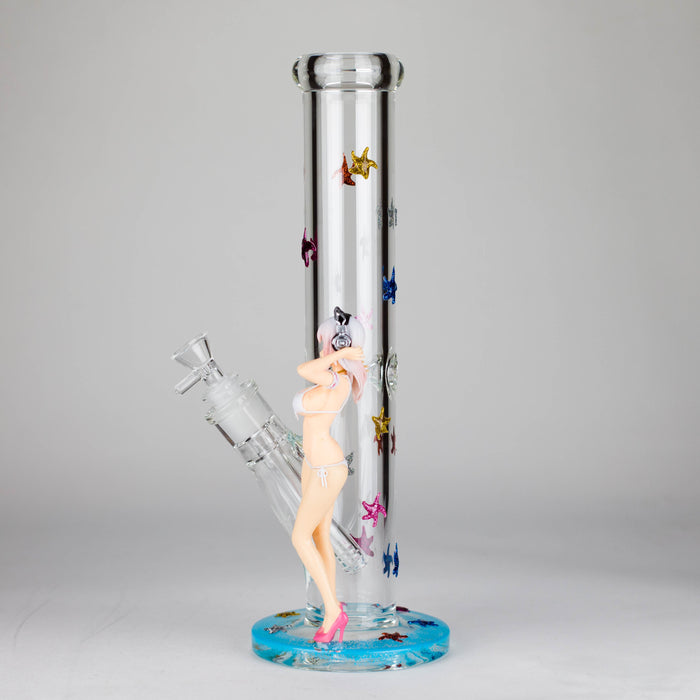 12" Figure Base Glass Bong