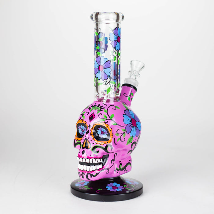 10" Sugar Skull-Themed glass bong [SK Series]