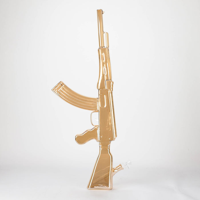 27" Electroplated AK-47 Design Glass Bong with Display Stand [GU001]