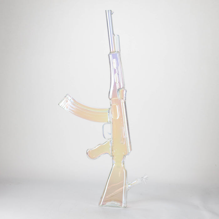 27" Electroplated AK-47 Design Glass Bong with Display Stand [GU001]