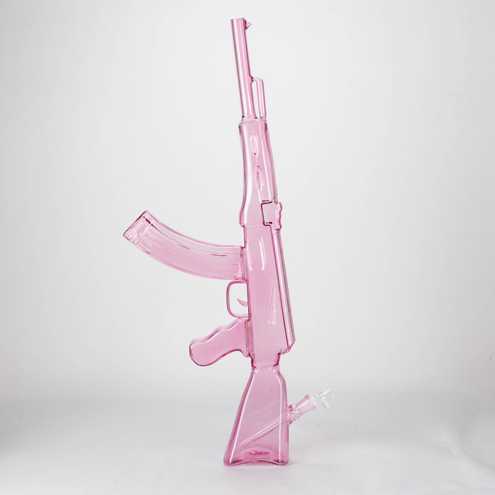 27" Painted AK-47 Design Glass Bong with Display Stand [GU005]