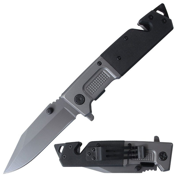 Folding Pocket Knife Stainless - Gun Gray Black [BF210856]