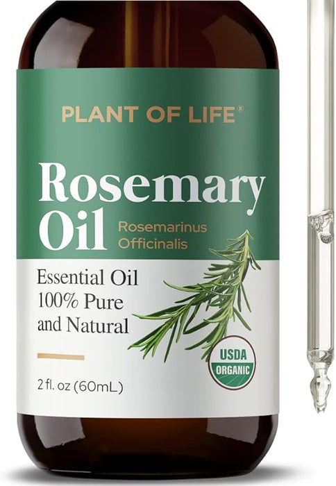 Plant of Life | Rosemary Essential Oil for Aromatherapy Hair, Skin, & Nails (1 oz / 30mL)