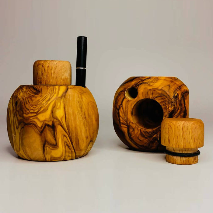 VOW | Olive Wood Apple Dugout/Smoker's Gift 1