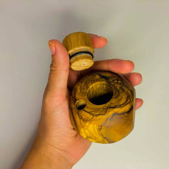 VOW | Olive Wood Apple Dugout/Smoker's Gift 1