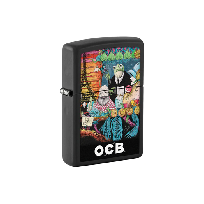 Zippo 218-110388 OCB Reg Black Matte Rolling Tray Cafe Culture