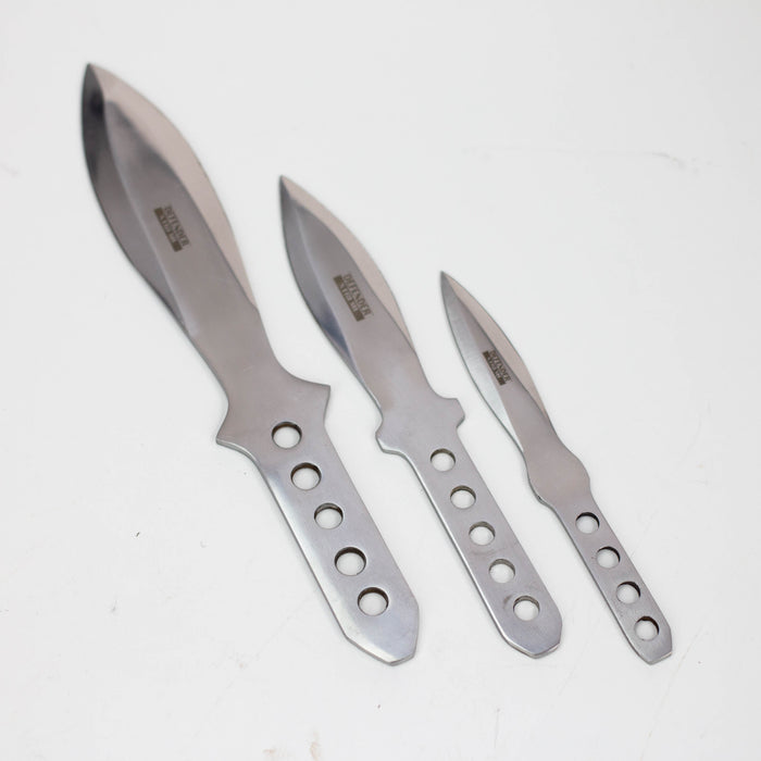 3pc Throwing Stainless steel Knife Set with Sheath [456-S]