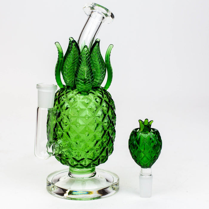 7.5" Pineapple glass water bong