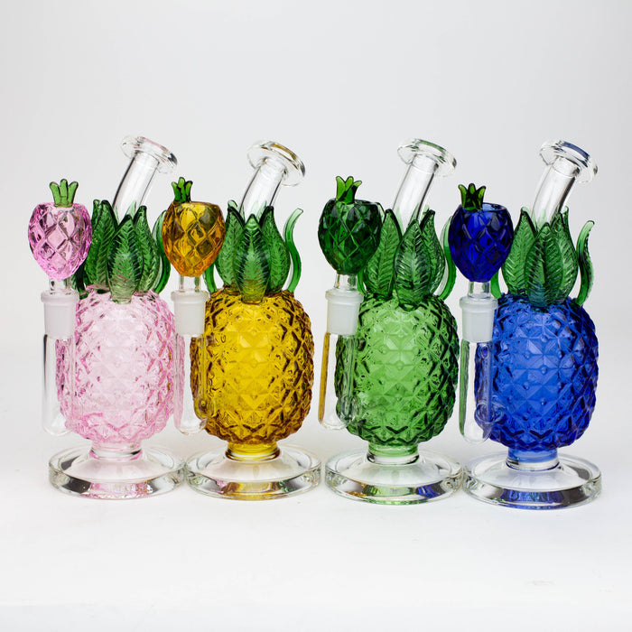 7.5" Pineapple glass water bong