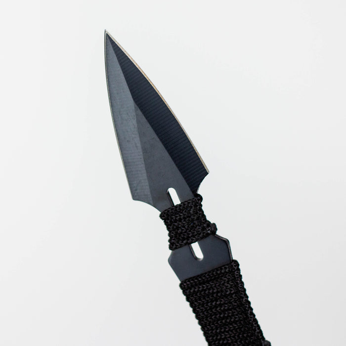 6.5″ Throwing Knife with Sheath 3PC – Black SET [T00501BK]