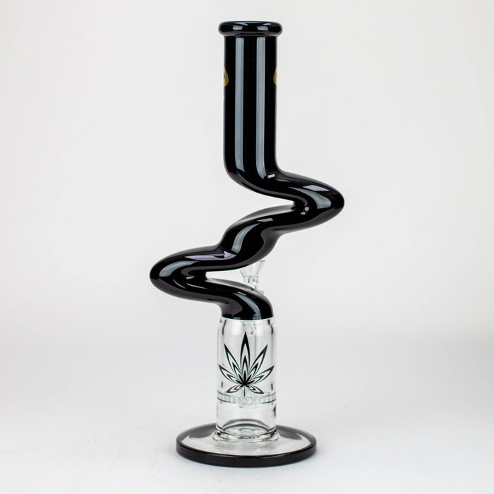 14" Xtream Zig-zag glass water bong [XTR-Z020]