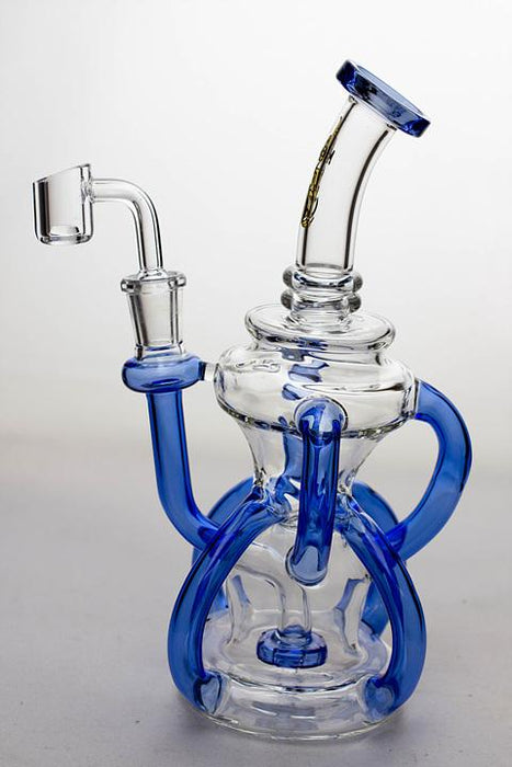 9" Seven tube and shower head diffused recycler with a banger- - One Wholesale