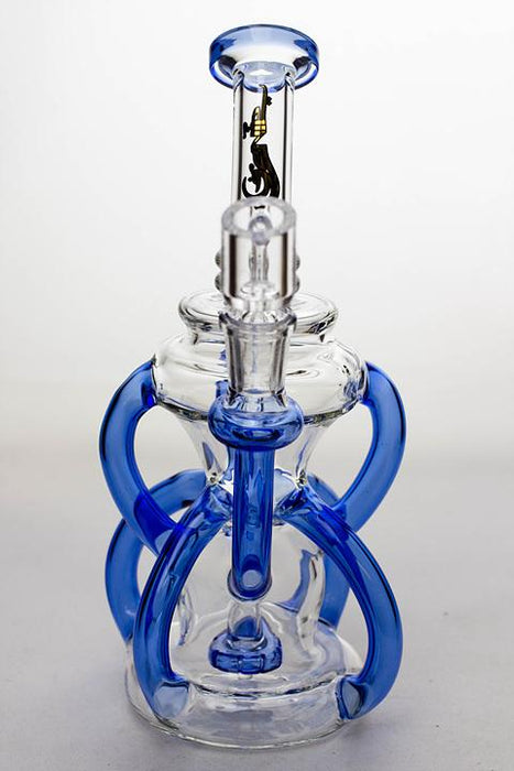 9" Seven tube and shower head diffused recycler with a banger- - One Wholesale