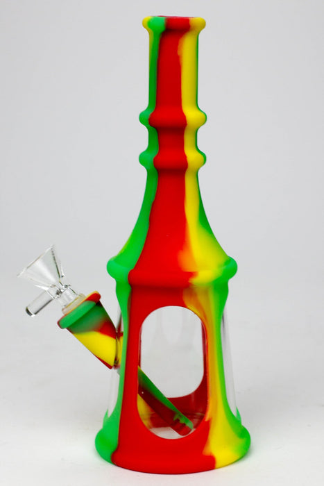 8.5" Acrylic and Silicone water bong - Assorted Colours- - One Wholesale