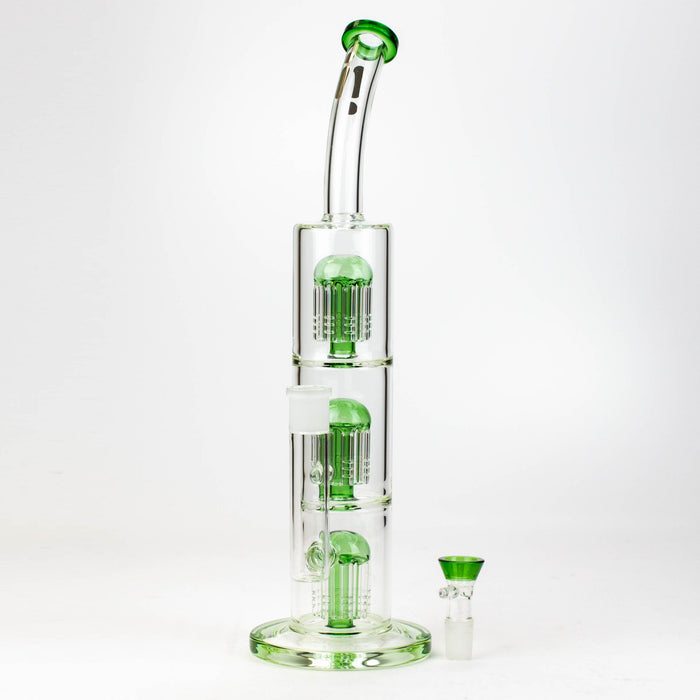 16" Infyniti Triple tree arms percolator glass bong-Gr