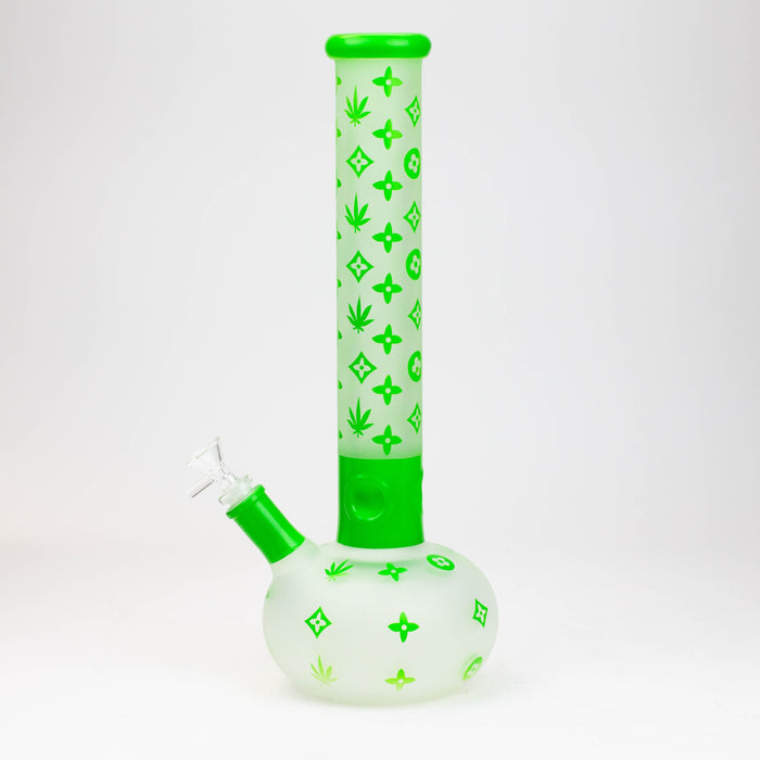 15.5" LX pattern 7 mm frosted glass water bong [AK-K3]